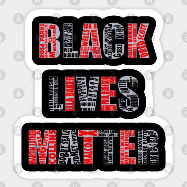 BLM Sticker by Malakian Art